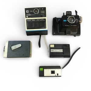 Lot of 5 Vintage Cameras Kodak Polaroid Brownie Instamatic Disc Untested  Film